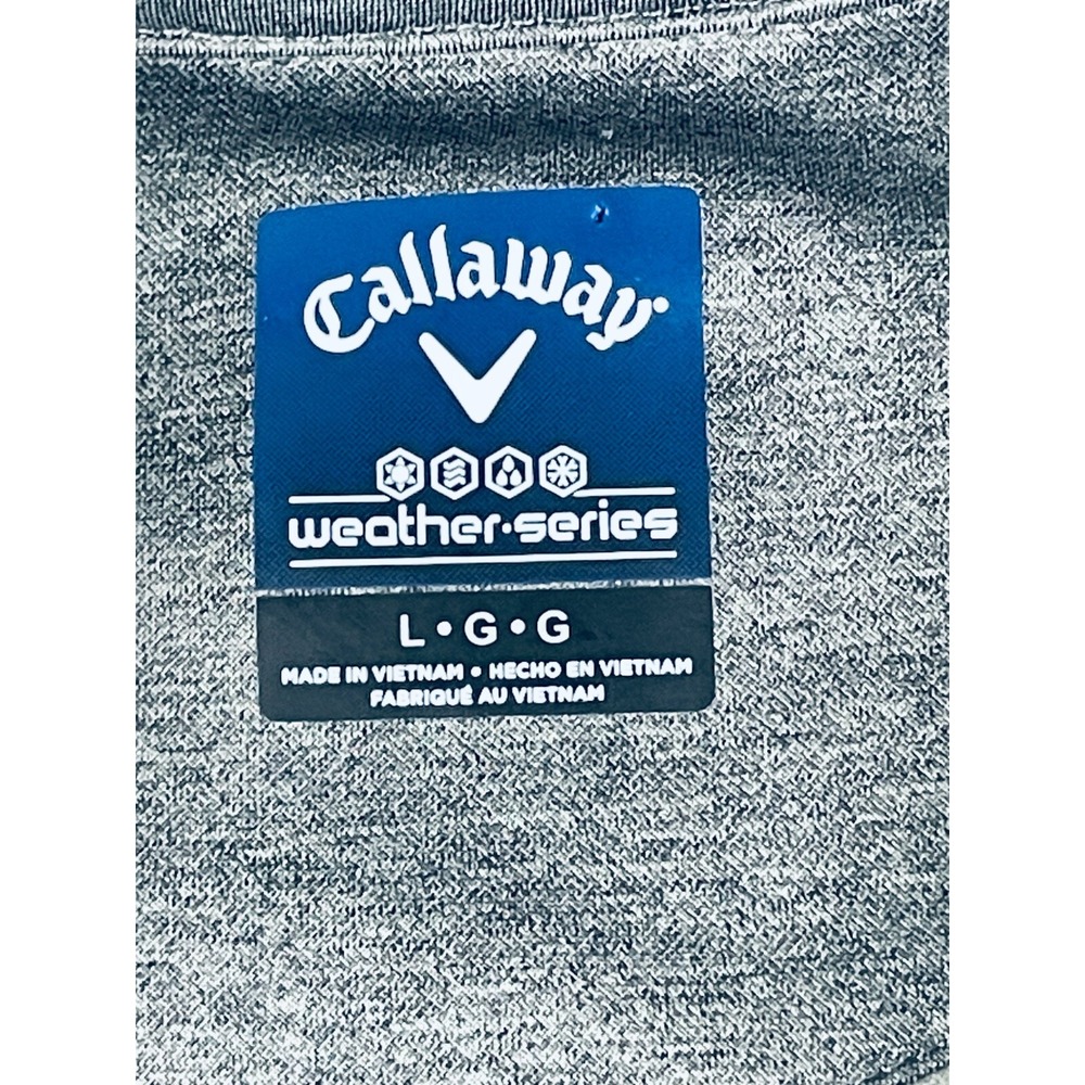 Callaway Weather Series Jacket Large Black Gray Full Zip Quilted Golf Outerwear - Picture 3 of 16